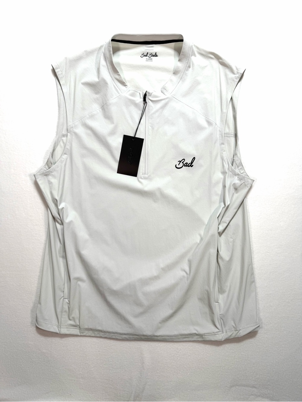 NWT New Bad Birdie Men's Kinetic Wind Vest Size XL Glacier Grey Golf Shirt